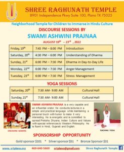 Discourse Sessions @ Shree Raghunath Temple
